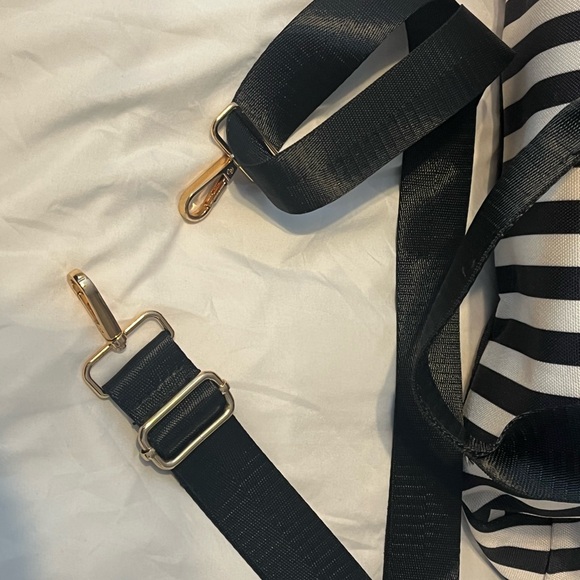 Alice + Olivia Black and White Striped Tote - Picture 4 of 6